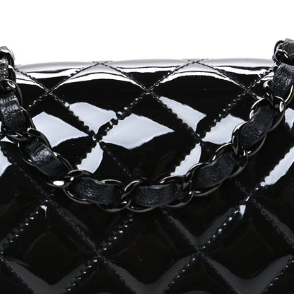 Chanel Patent Calfskin Quilted Mini Square Flap So Black 7 of 9