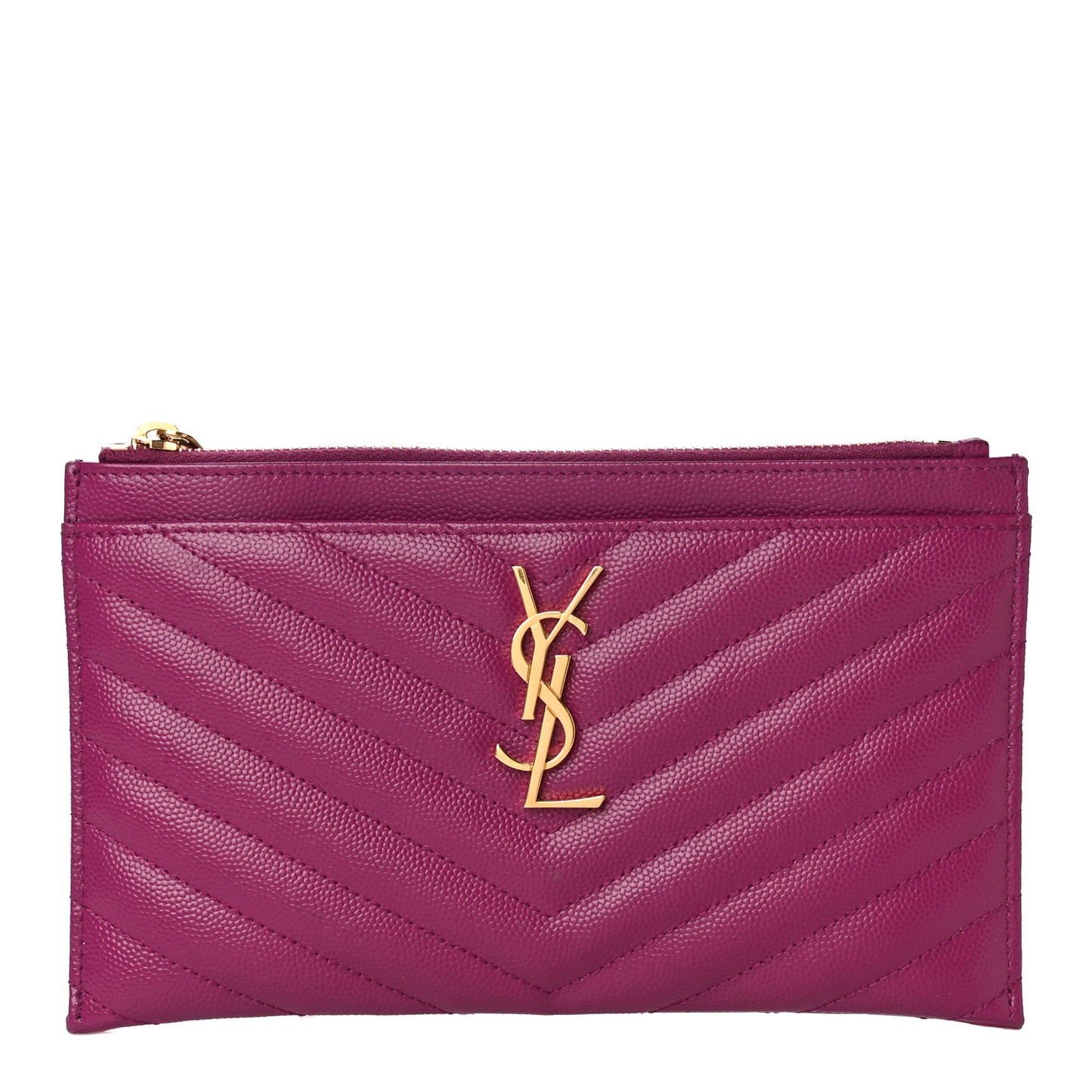 Grain De Poudre Chevron Monogram Bill Pouch Dark Grape