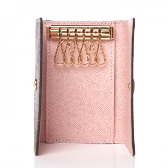 Louis Vuitton Damier Ebene Multicles 6 Key Holder Rose Ballerine 5 of 8