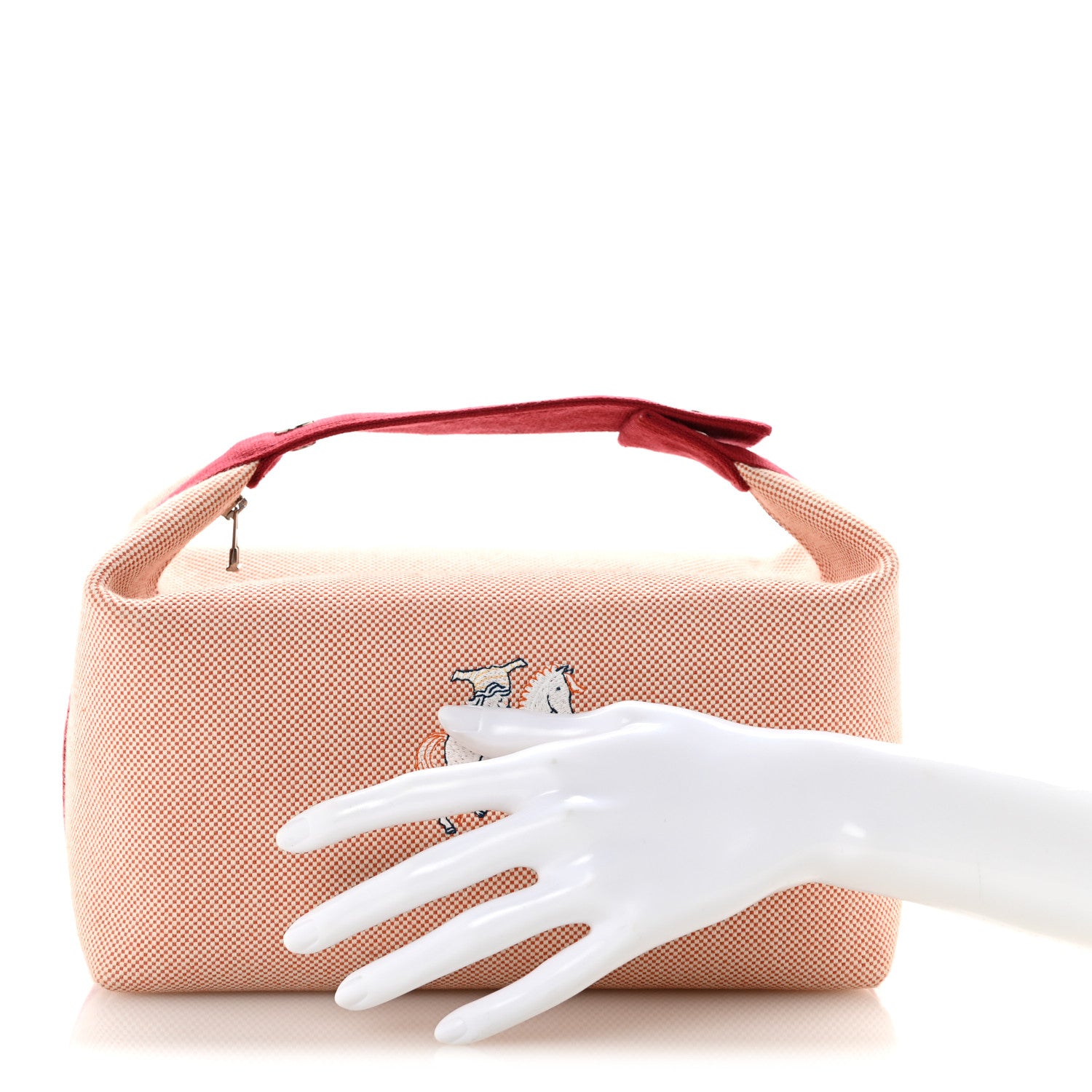 Hermes Canvas Large Bride-A-Brac Cabriole Case Terracotta 2 of 7