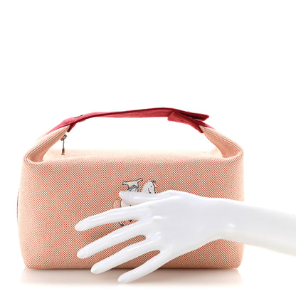 Hermes Canvas Large Bride-A-Brac Cabriole Case Terracotta 2 of 7