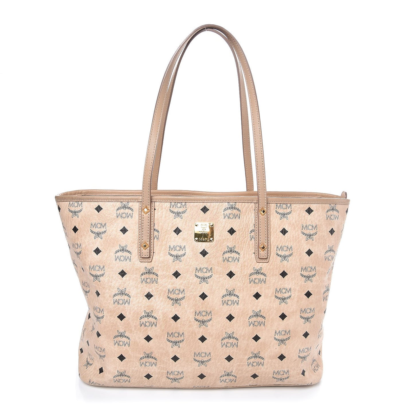 Visetos Medium Anya Shopping Tote Beige
