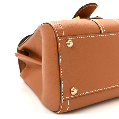 Delvaux Grained Rodeo Calfskin Surpique Mini Brillant Satchel Vegetal Ivory 9 of 11