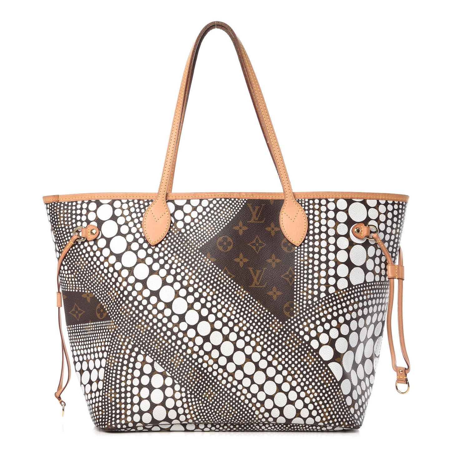 Monogram Kusama Waves Neverfull MM White