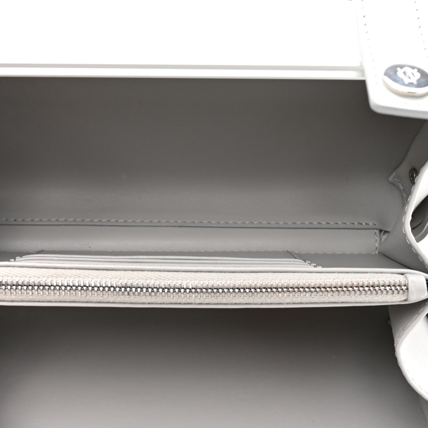 Gloss Polycarbonate Personal Cross-Body Bag White Grey