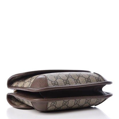 Gucci GG Supreme Monogram Web Small Neo Vintage Double Flap Messenger Bag Beige New Acero 4 of 12