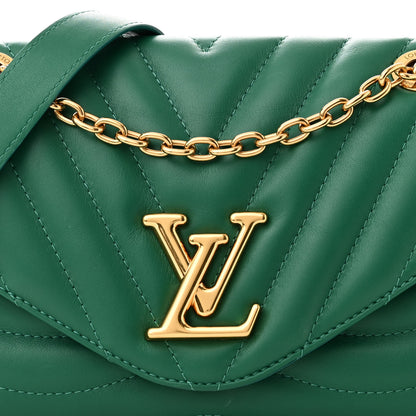 Louis Vuitton Calfskin New Wave Chain Bag MM NM Emerald 7 of 9