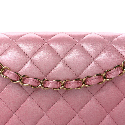 Chanel Iridescent Caviar Quilted Medium Double Flap Rose Pink 7 of 9