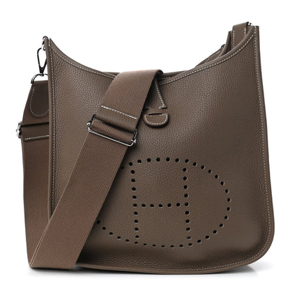 Hermes Taurillon Clemence Evelyne III PM Etoupe 1 of 4