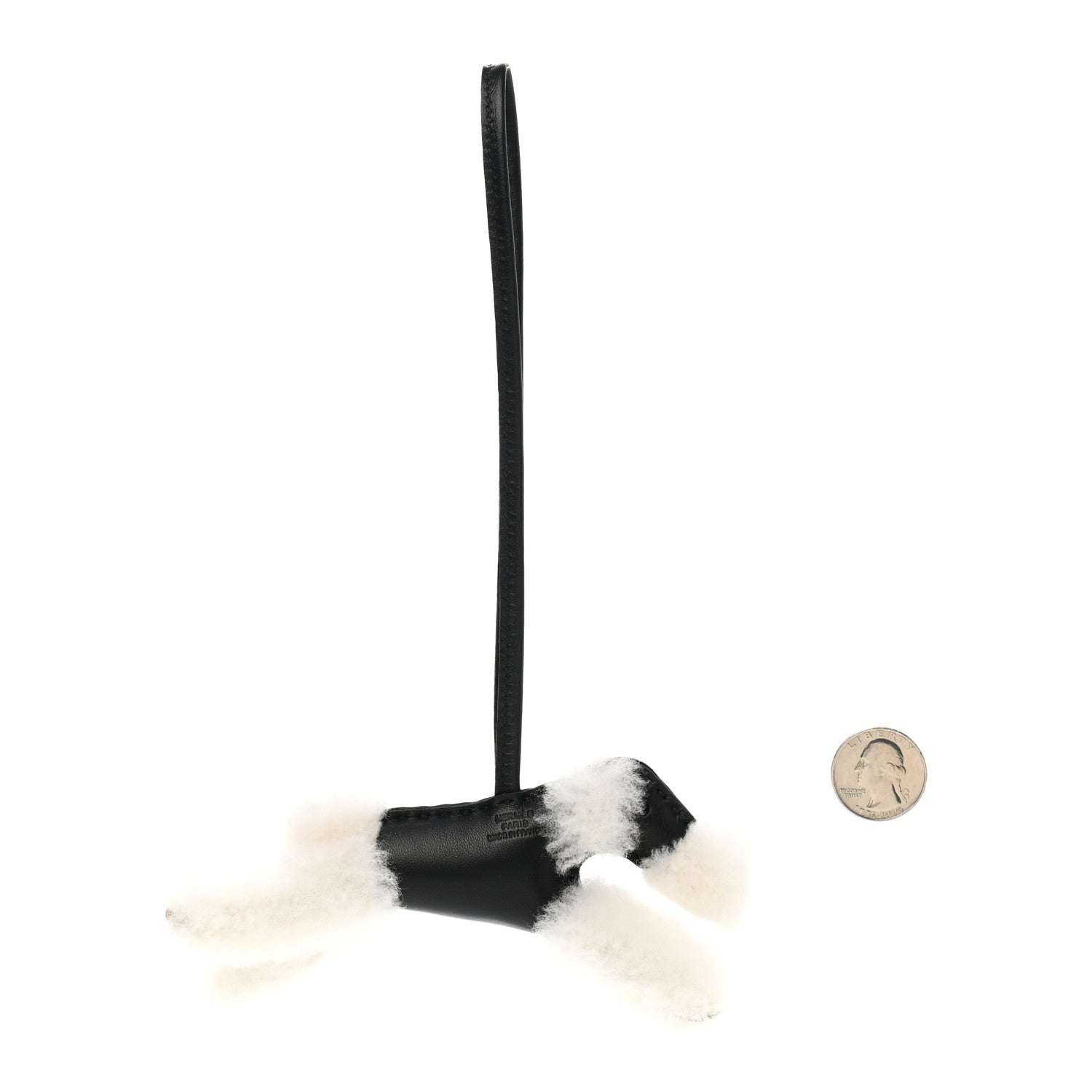 Hermes Milo Lambskin Shearling Budy Charm Black 2 of 4