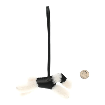 Hermes Milo Lambskin Shearling Budy Charm Black 2 of 4