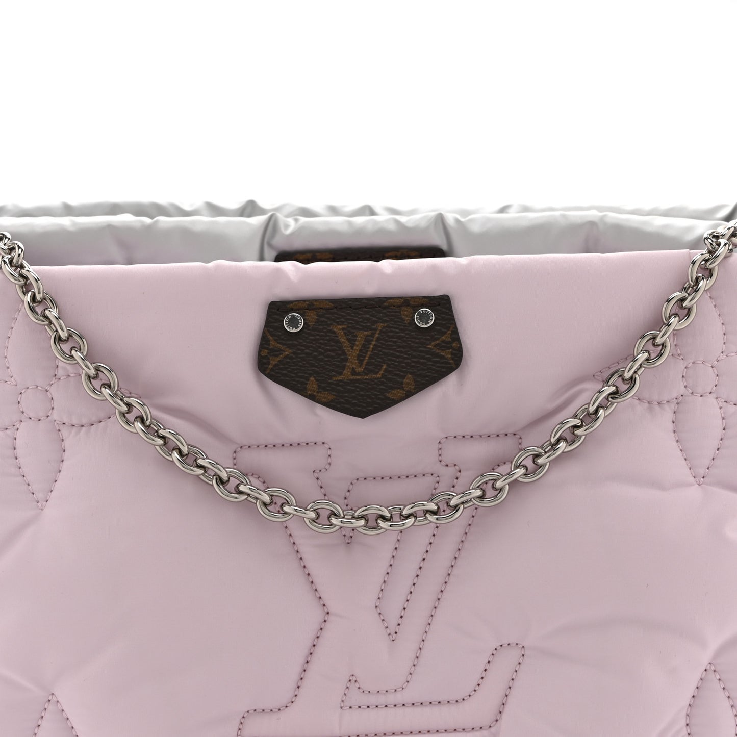 Econyl Monogram Pillow Maxi Multi Pochette Accessories Silver Pale Pink