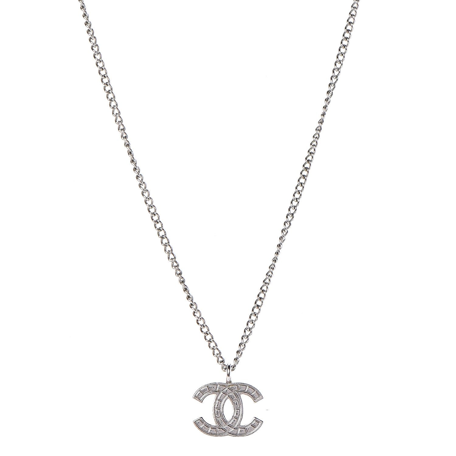 Chanel CC Necklace Silver 1 of 5