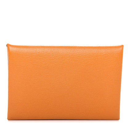 Hermes Chevre Mysore Calvi Card Case Moutarde 1 of 8