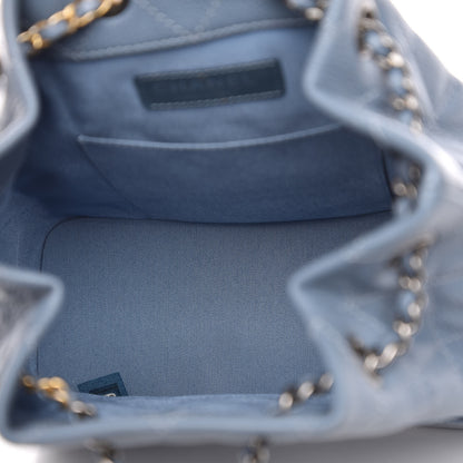 Chanel Patent Goatskin Quilted Small Gabrielle Backpack Blue 5 of 10