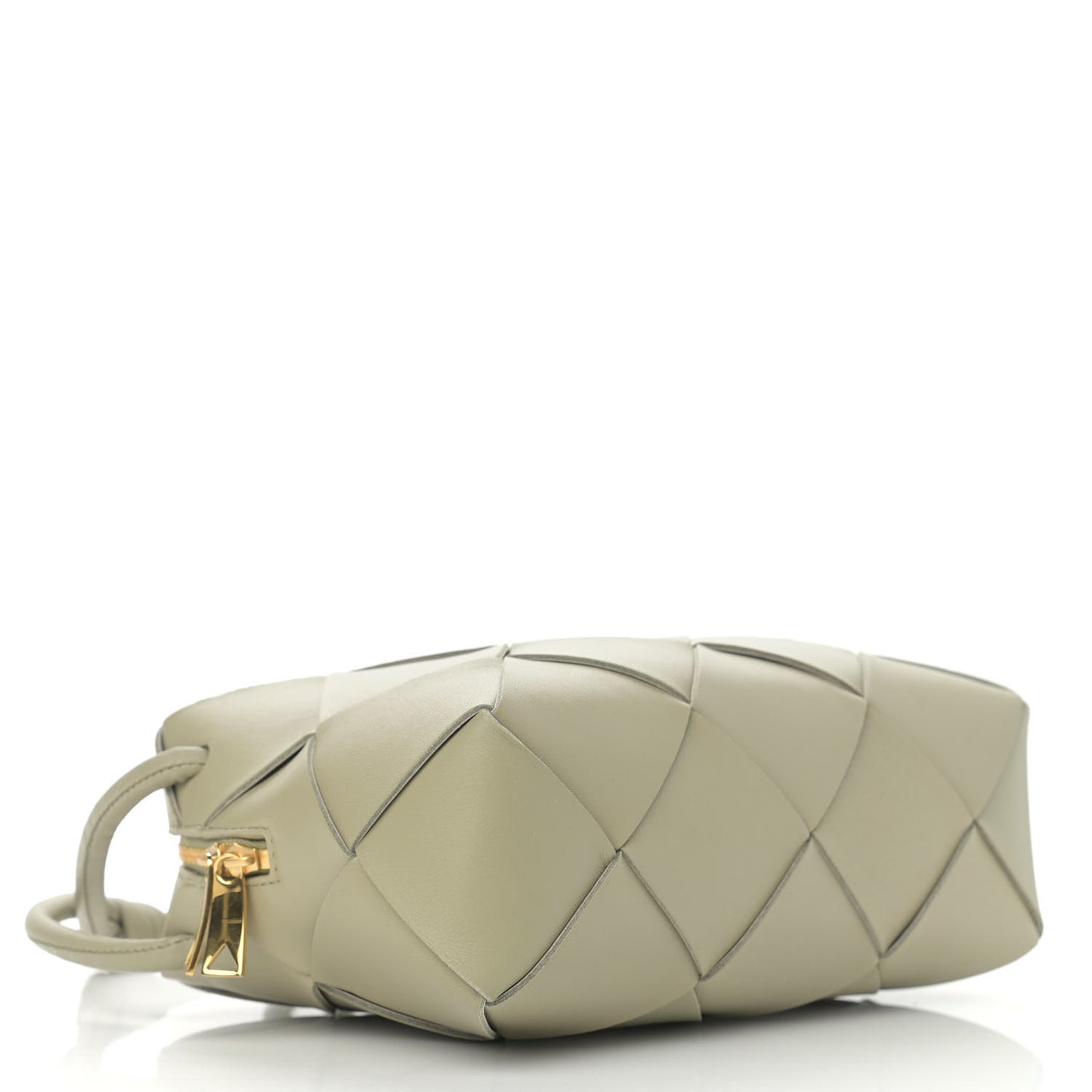 Lambskin Maxi Intreccio Small Cassette Camera Bag Travertine