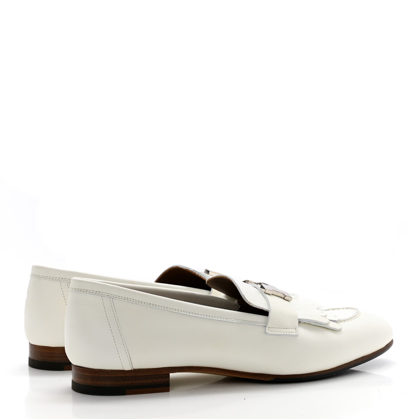Calfskin Womens Royal Loafers 38 White