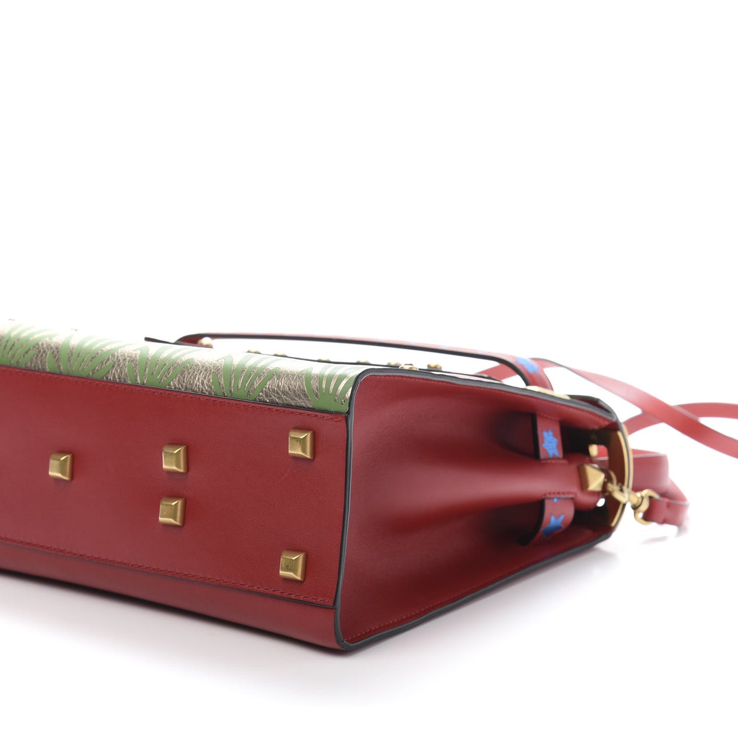 Calfskin Enchanted Wonderland My Rockstud Frame Bag Rosso Valentino