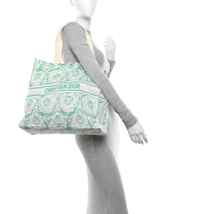 Christian Dior Straw Toile De Jouy Soleil Dioriviera Tote Aquamarina 2 of 10