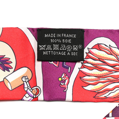 Hermes Silk Exposition Universelle Twilly Rouge Violet Jaune 3 of 3