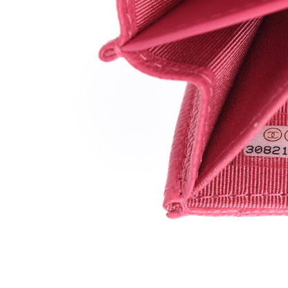 Chanel Caviar Quilted Flap Card Holder On Chain Pink 10 of 11