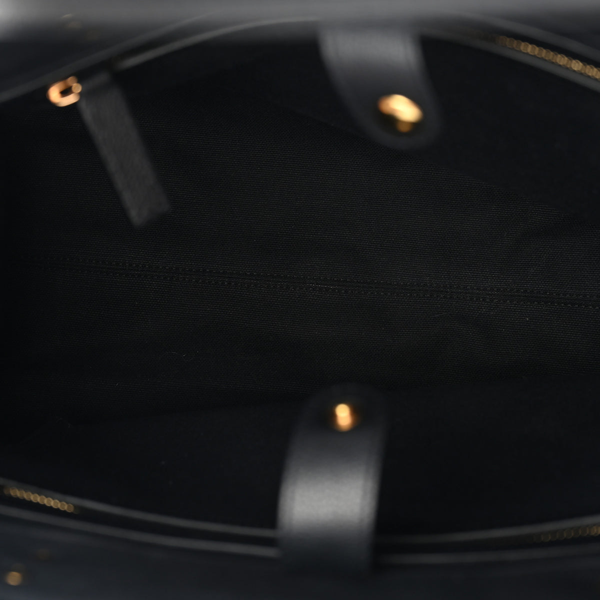Canvas Calfskin Large La Medusa Tote Bag Black