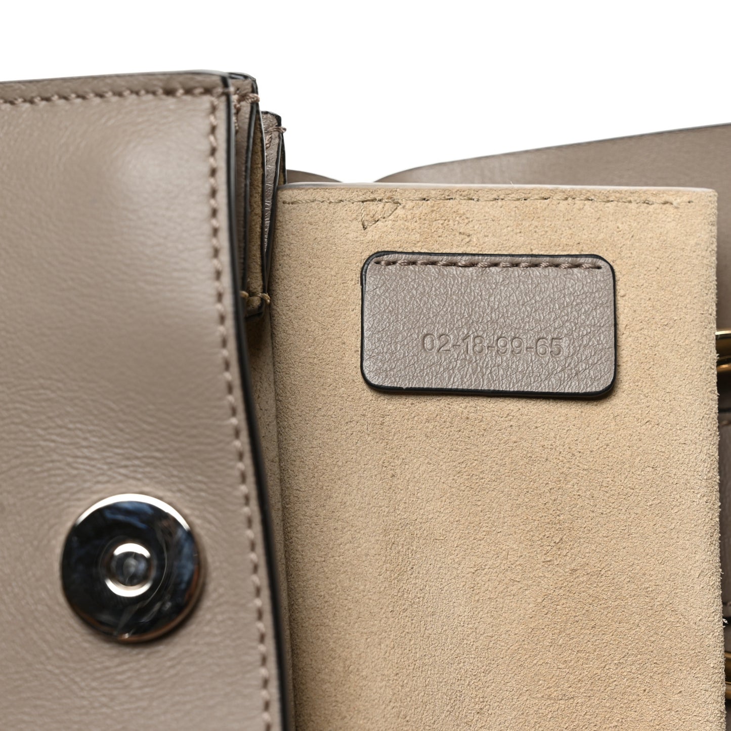 Suede Calfskin Mini Faye Bracelet Bag Motty Grey