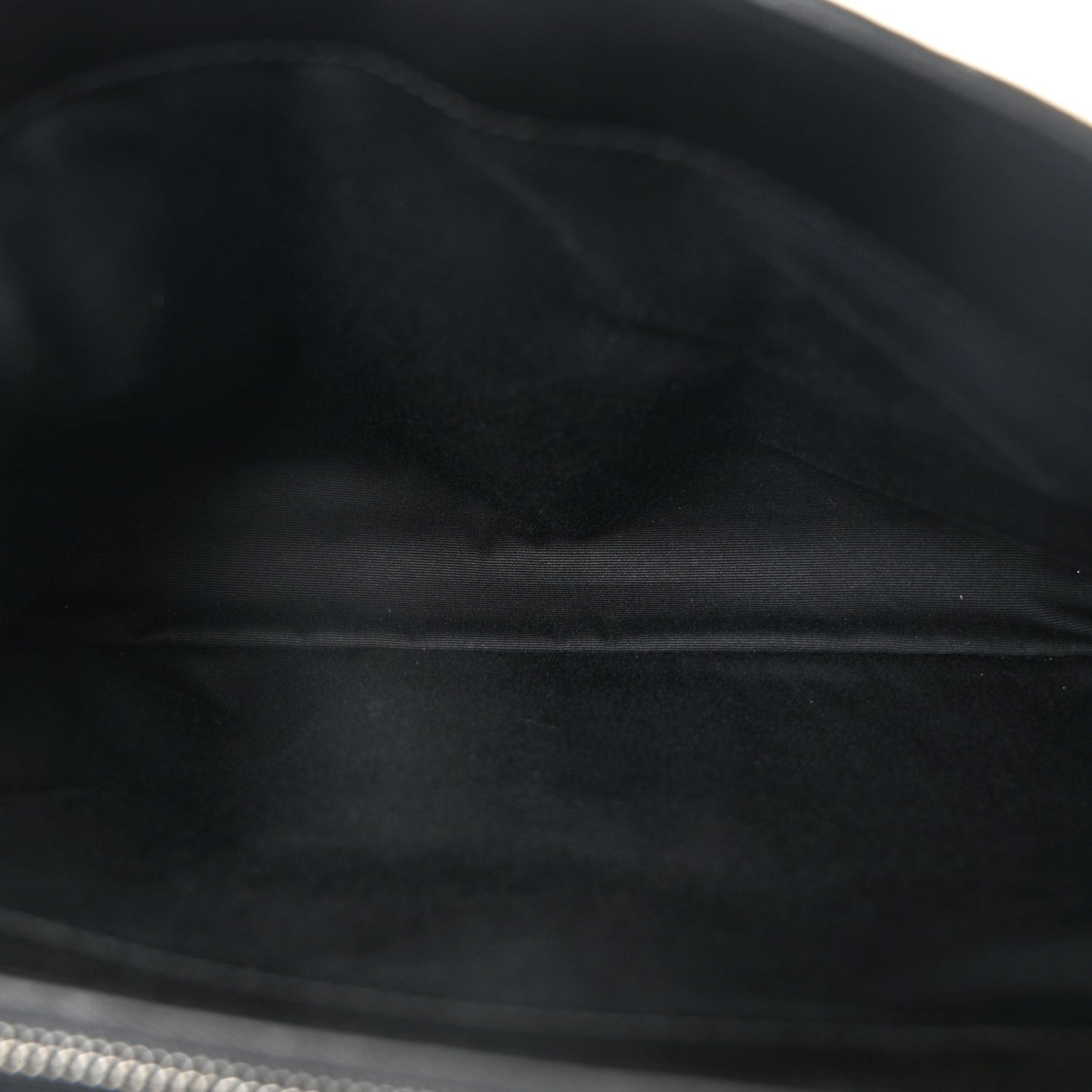 Sheepskin Matelasse Chevron Monogram Large College Satchel Black
