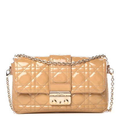 Christian Dior Patent Cannage New Lock Pouch Beige 1 of 15