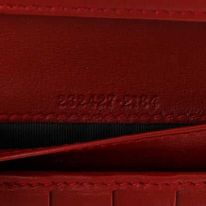 Gucci GG Supreme Monogram Web Continental Wallet Red 7 of 8