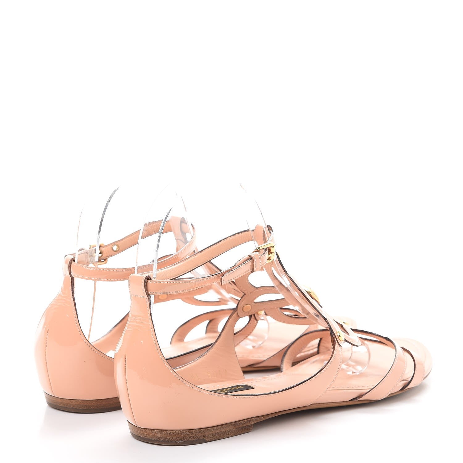 Louis Vuitton Patent Fleur Thong Sandals 37 Pink 4 of 12