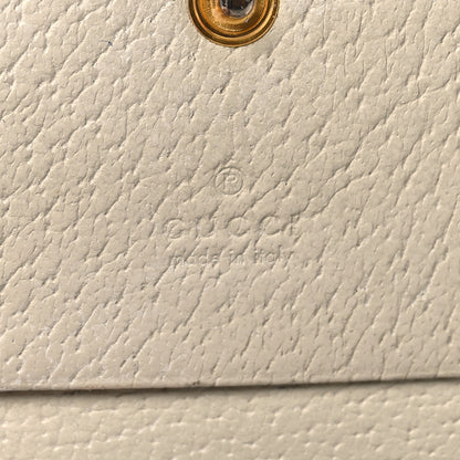 Gucci Textured Calfskin Web Ophidia Card Case Mystic White 7 of 9