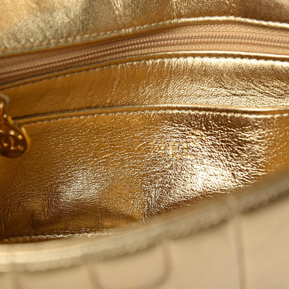 Chanel Metallic Lambskin Horizontal Vertical Quilted Small Single Flap Gold 6 of 11