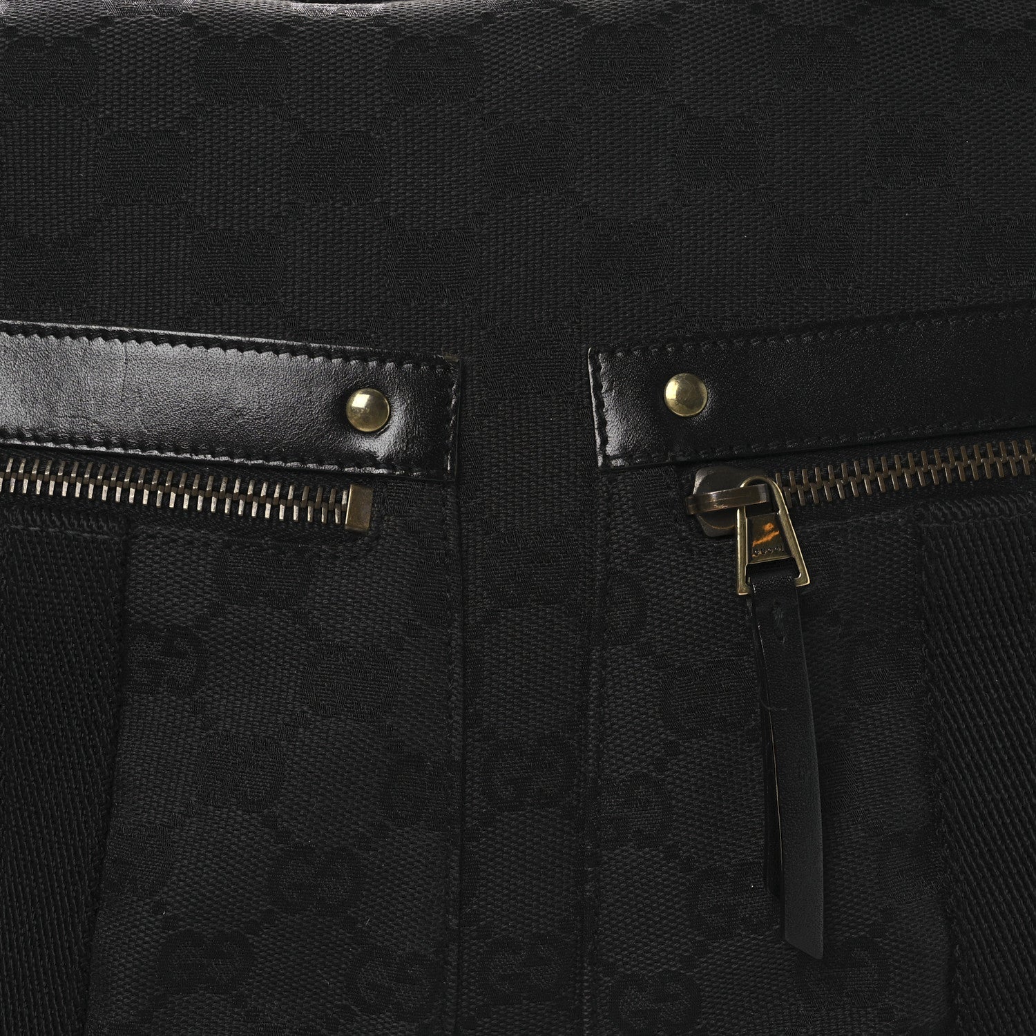 Gucci Monogram Double Pocket Messenger Bag Black 8 of 16