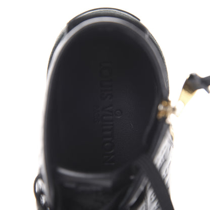 Louis Vuitton Calfskin Embossed Monogram Punchy High Top Sneakers 37.5 Black 7 of 8