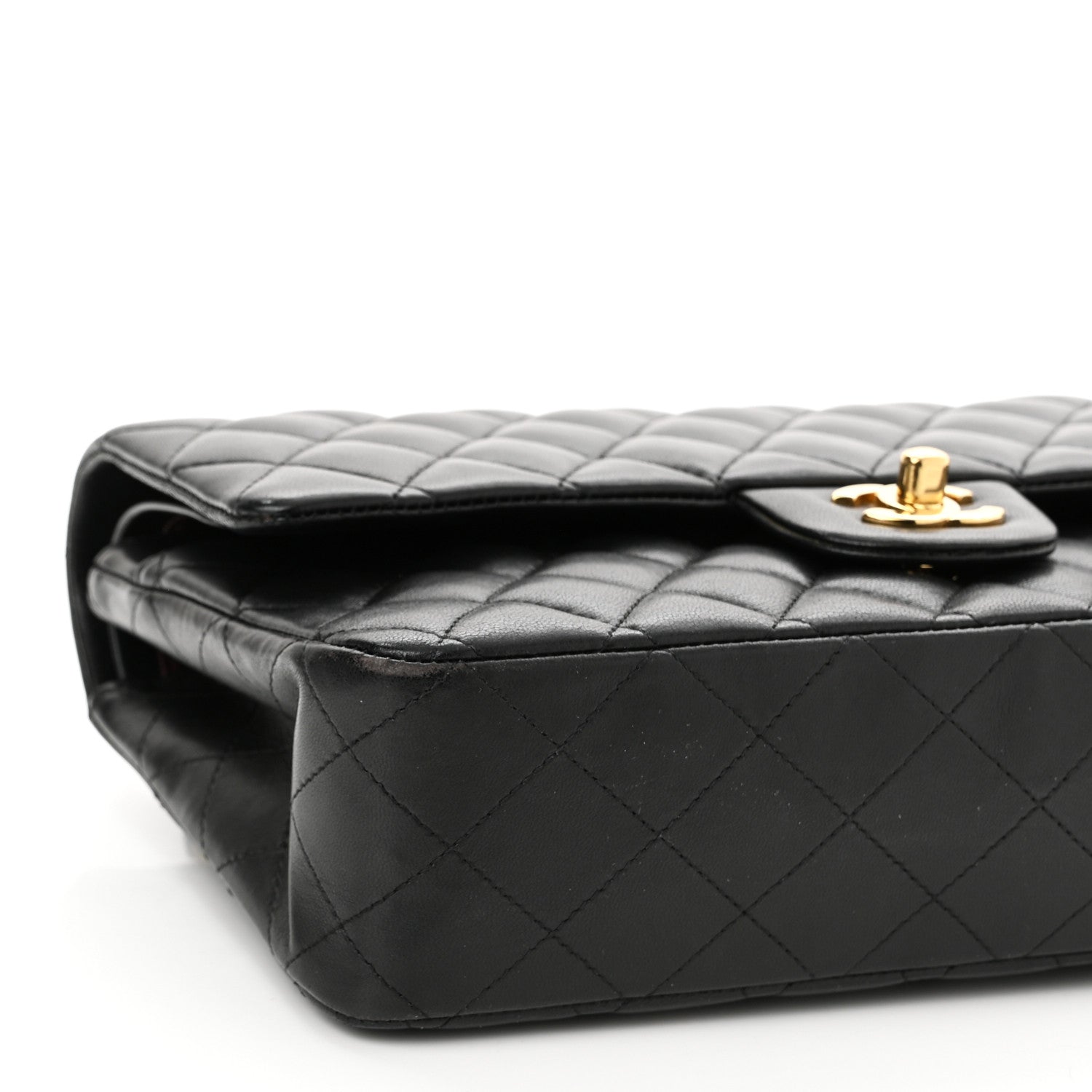 Chanel Lambskin Quilted Medium Double Flap Black 8 of 10