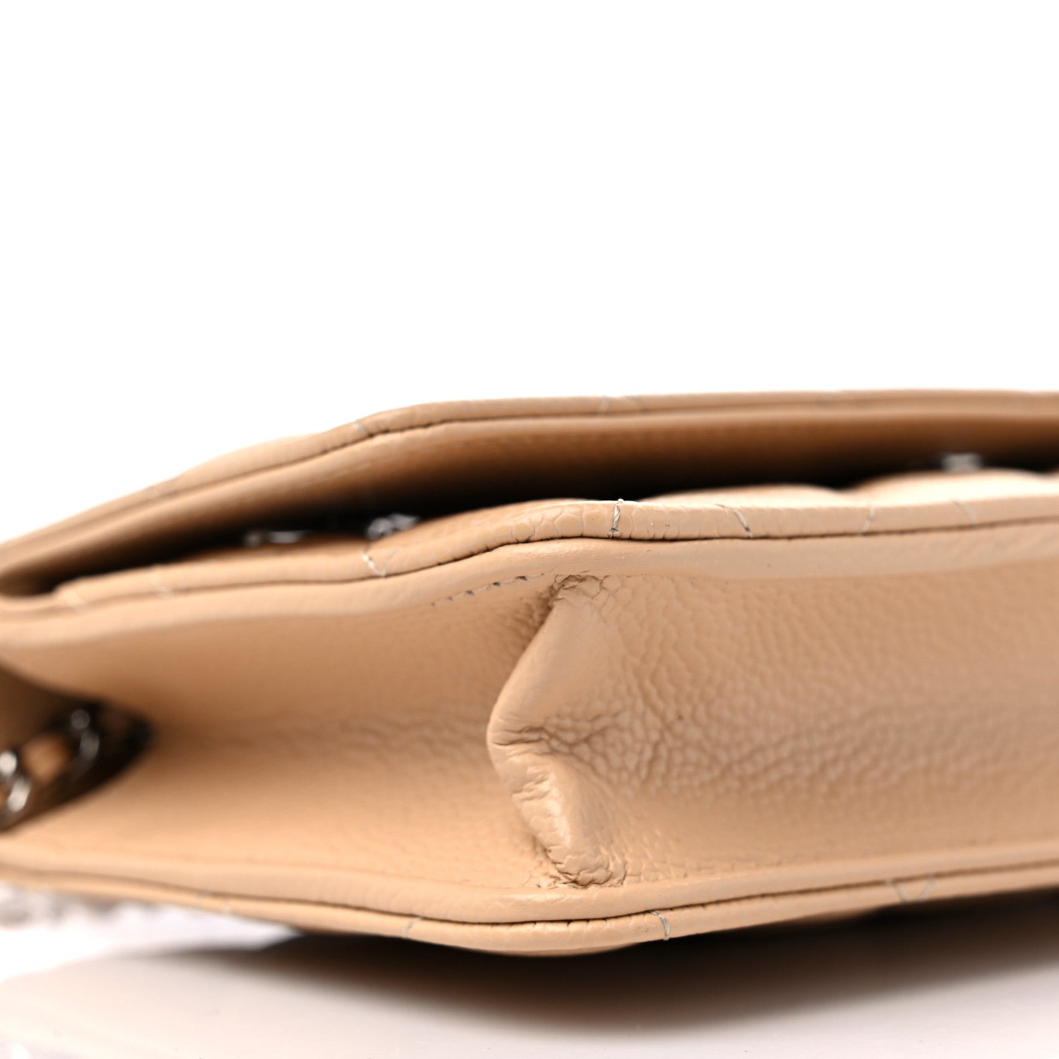 Chanel Caviar Quilted Wallet On Chain WOC Beige 9 of 10