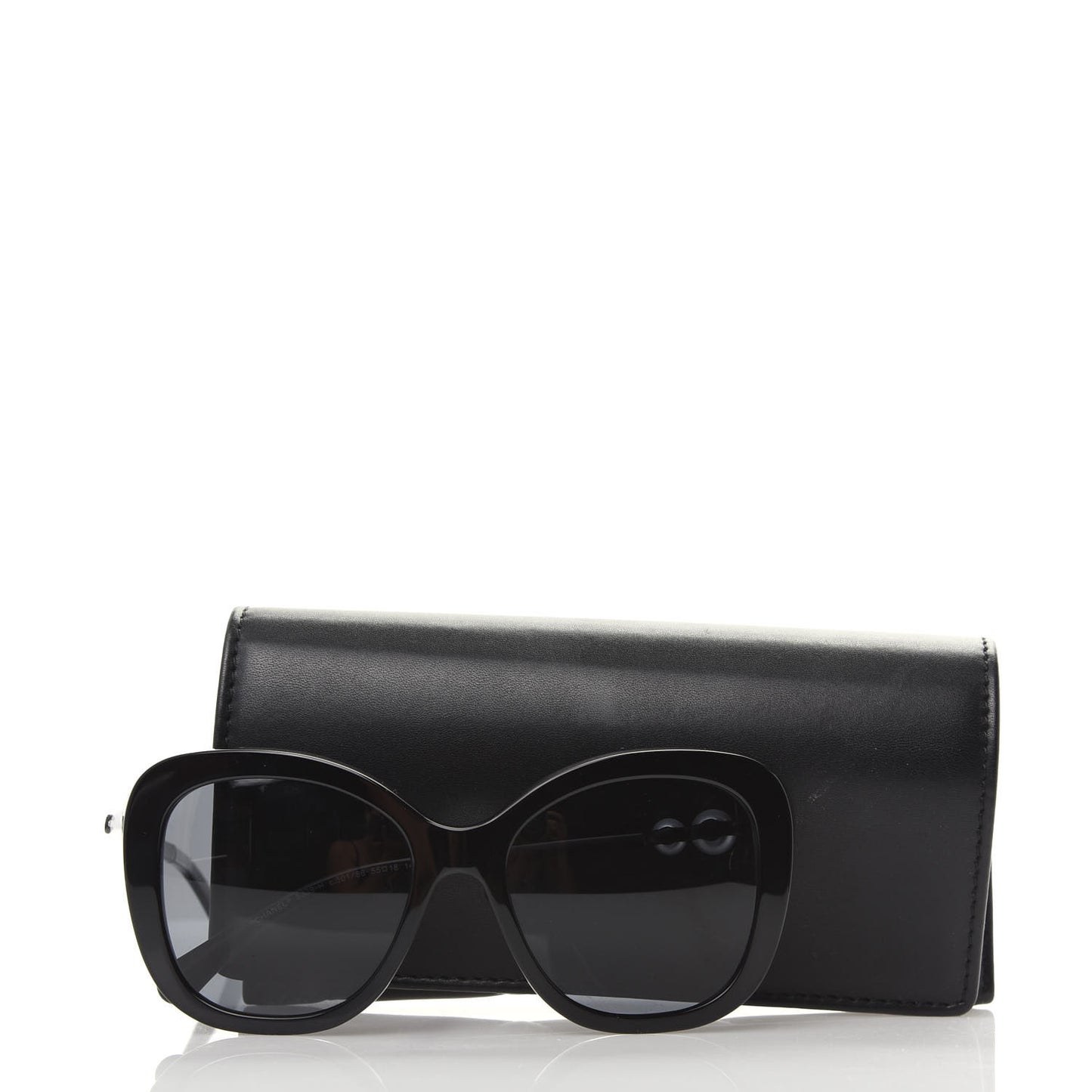 Acetate Butterfly Winter Pearl Sunglasses 5339-H Black
