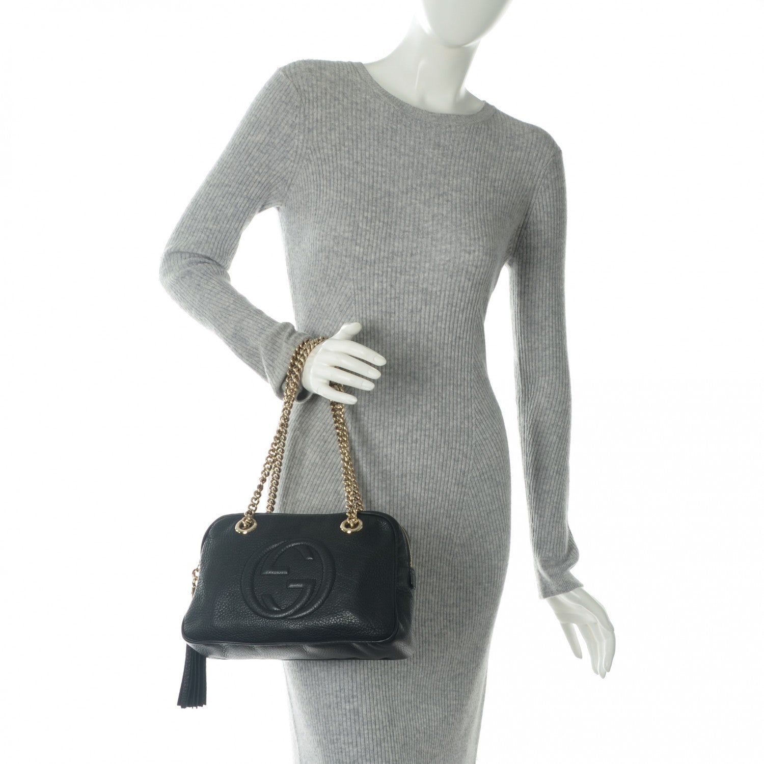 Gucci Pebbled Calfskin Small Soho Bowler Black 2 of 7
