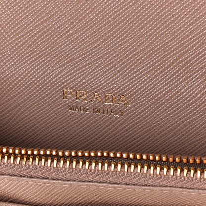 Prada Saffiano Metal Double Snap Travel Wallet Cammeo 11 of 11