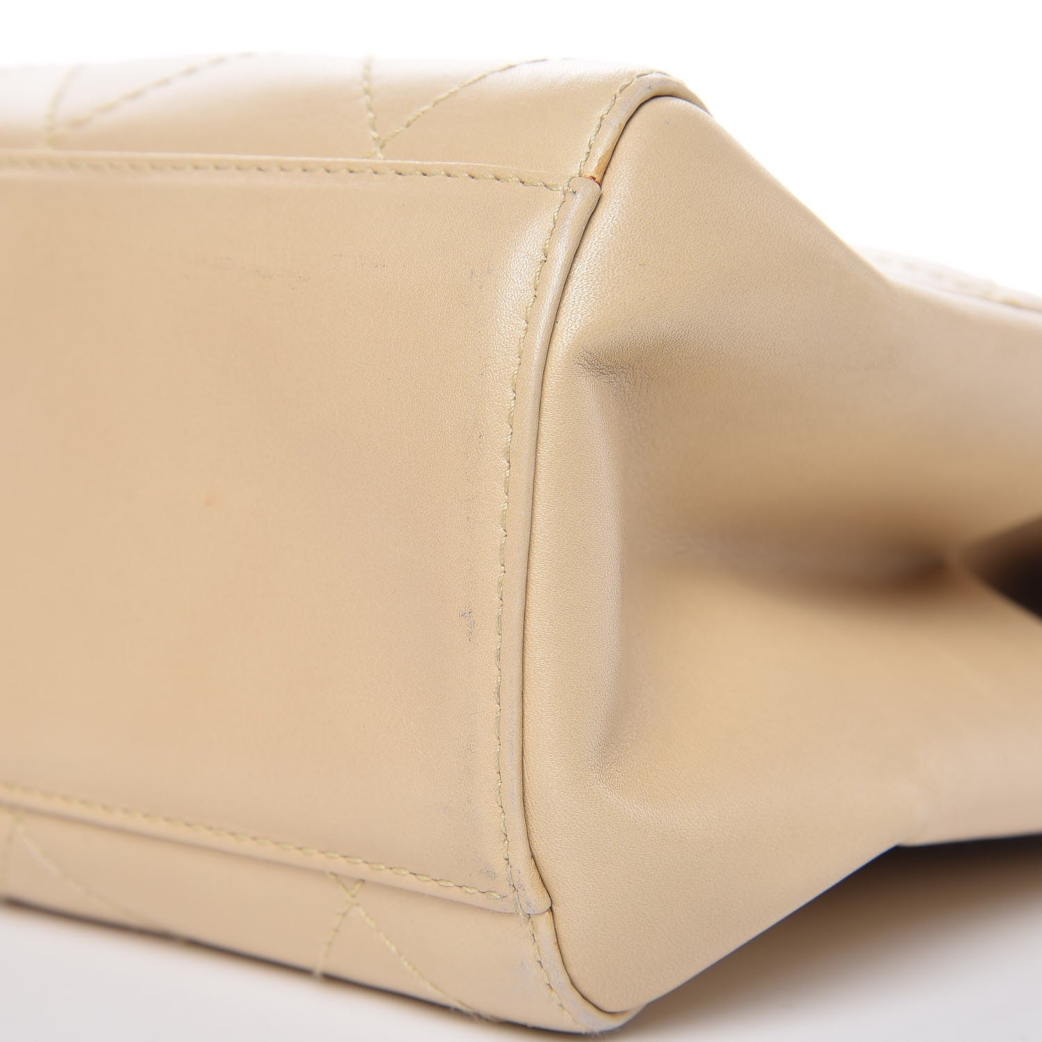 Chanel Lambskin Quilted Bekko Resin Shopper Tote Beige 12 of 14