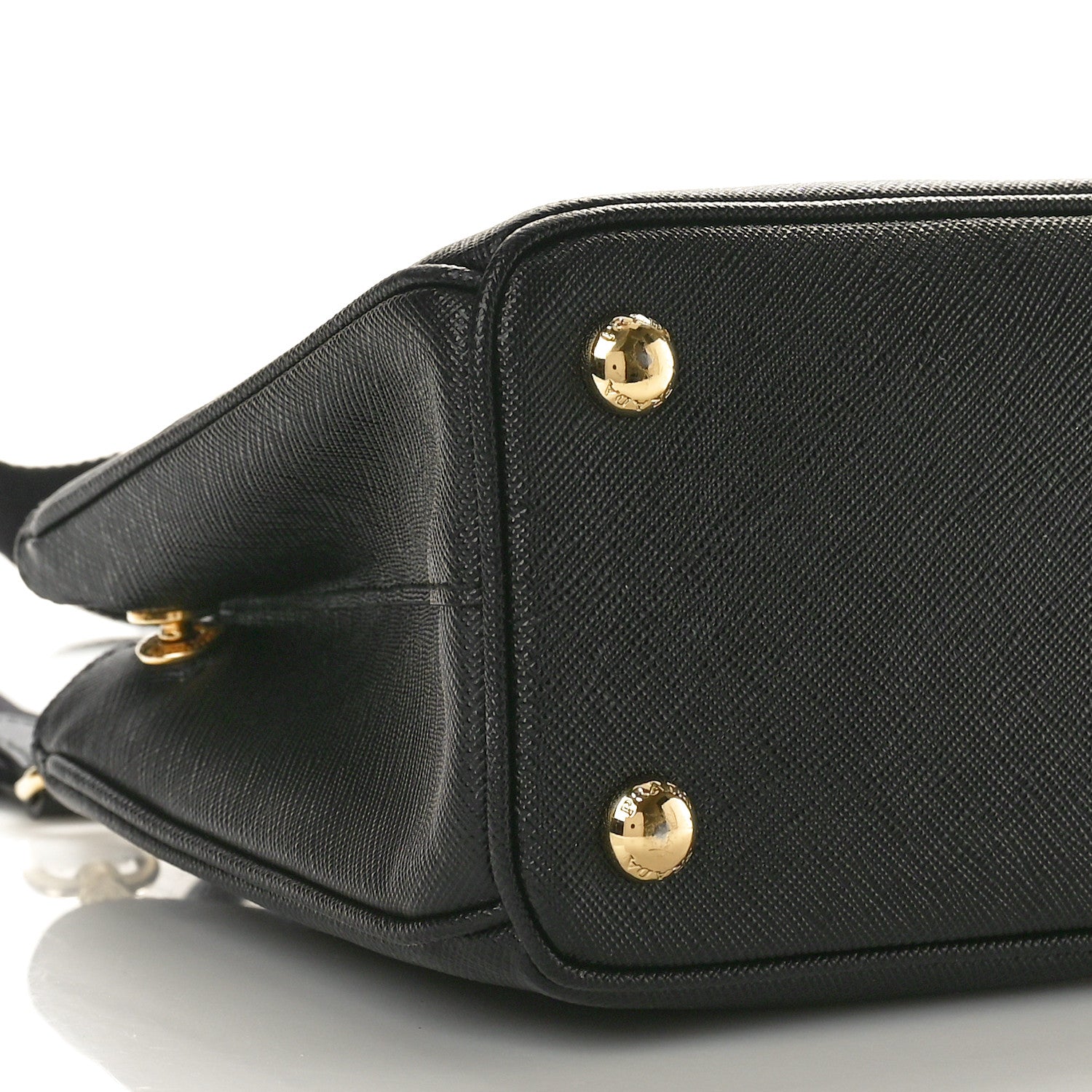 Prada Saffiano Lux Micro Galleria Shoulder Bag Black 9 of 10