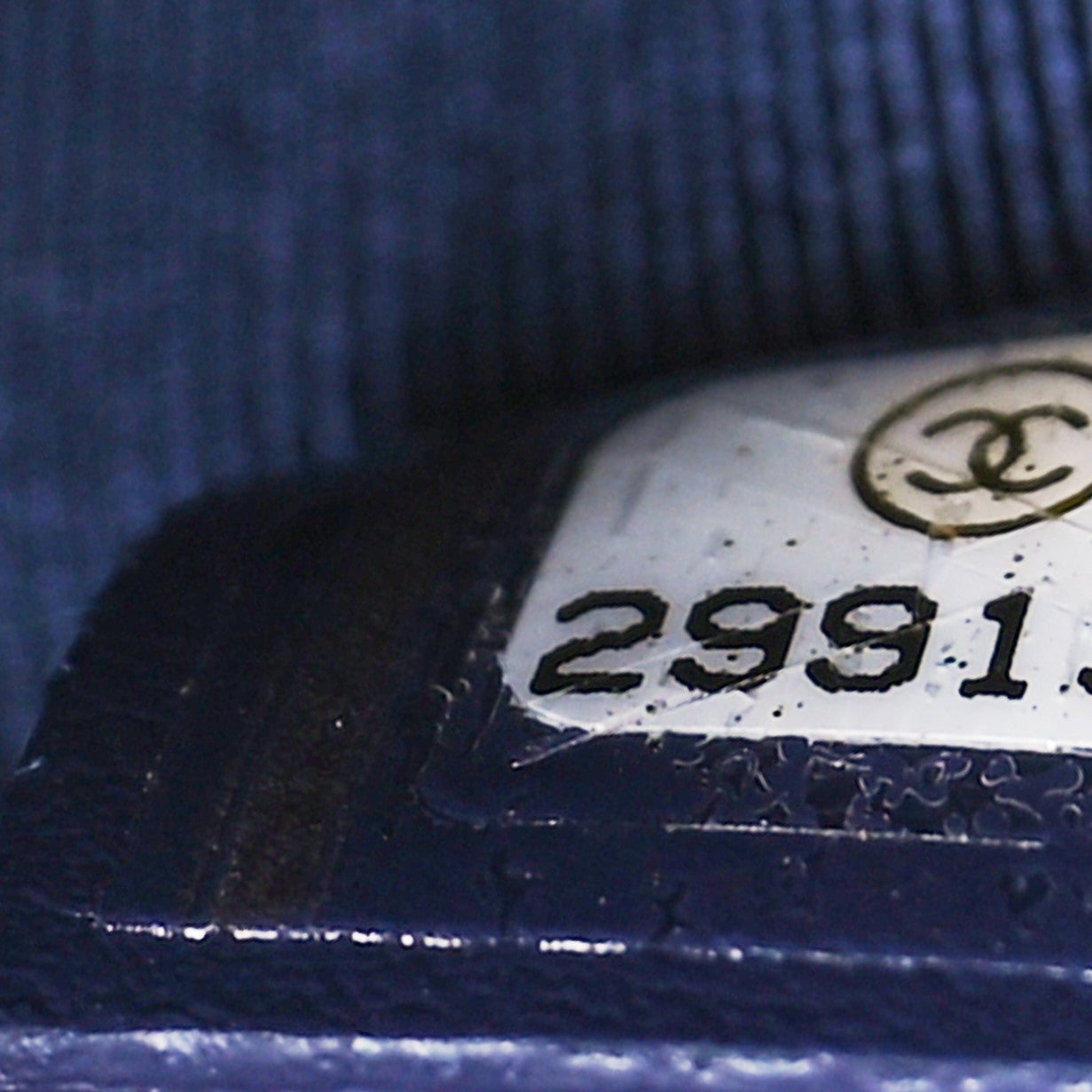 Denim Quilted Large Chanel 19 Cosmetic Case Blue