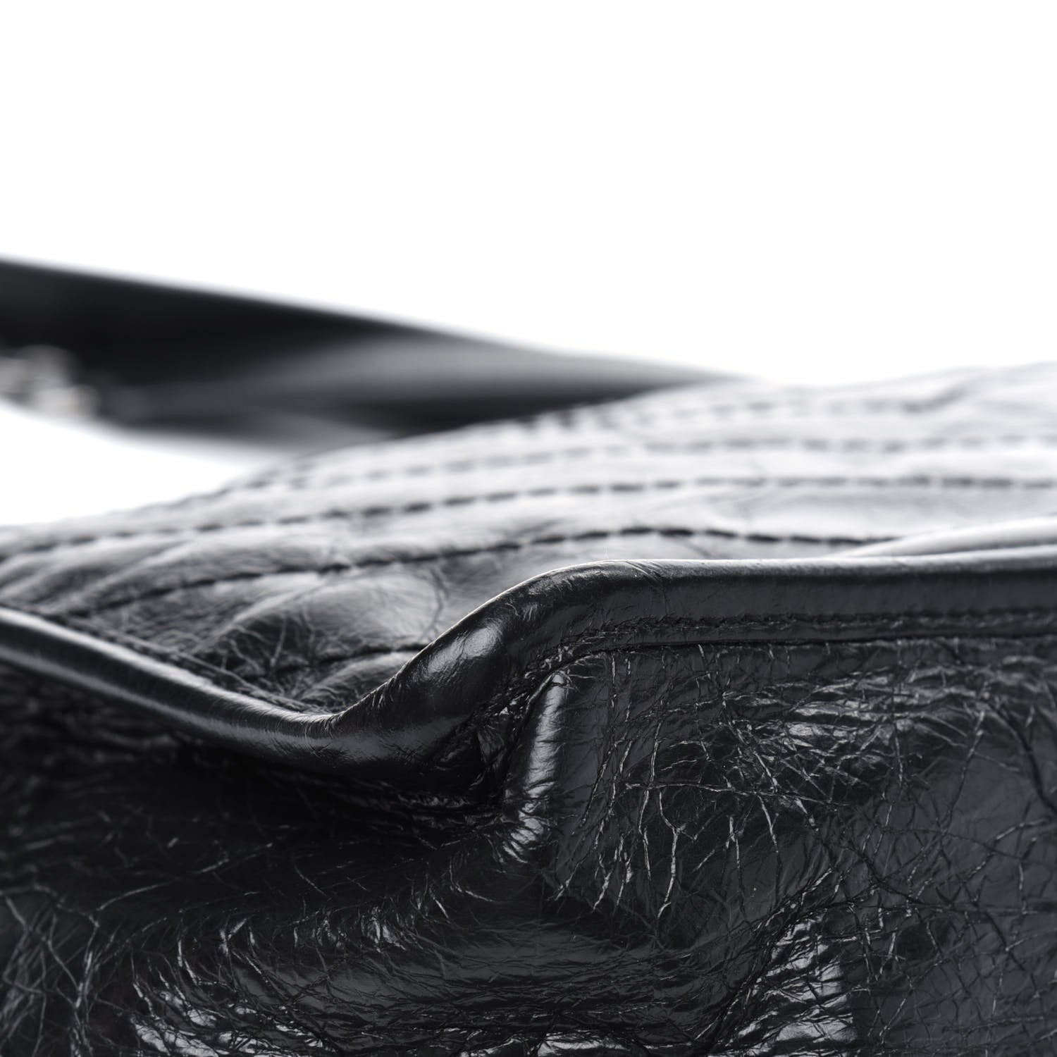 Saint Laurent Crinkled Calfskin Matelasse Monogram Medium Niki Chain Satchel Black 13 of 17