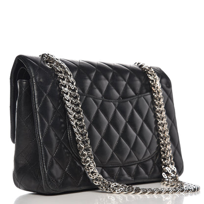 Chanel Lambskin Quilted Medium Double Flap Bijoux Chain Black 4 of 10