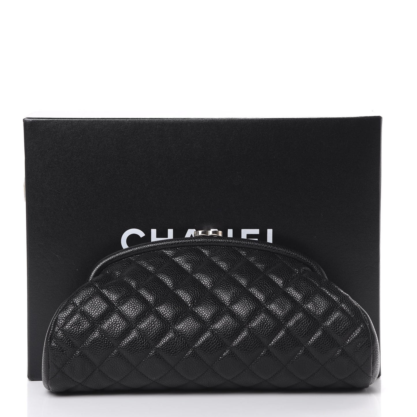 Caviar Quilted Timeless Clutch Black