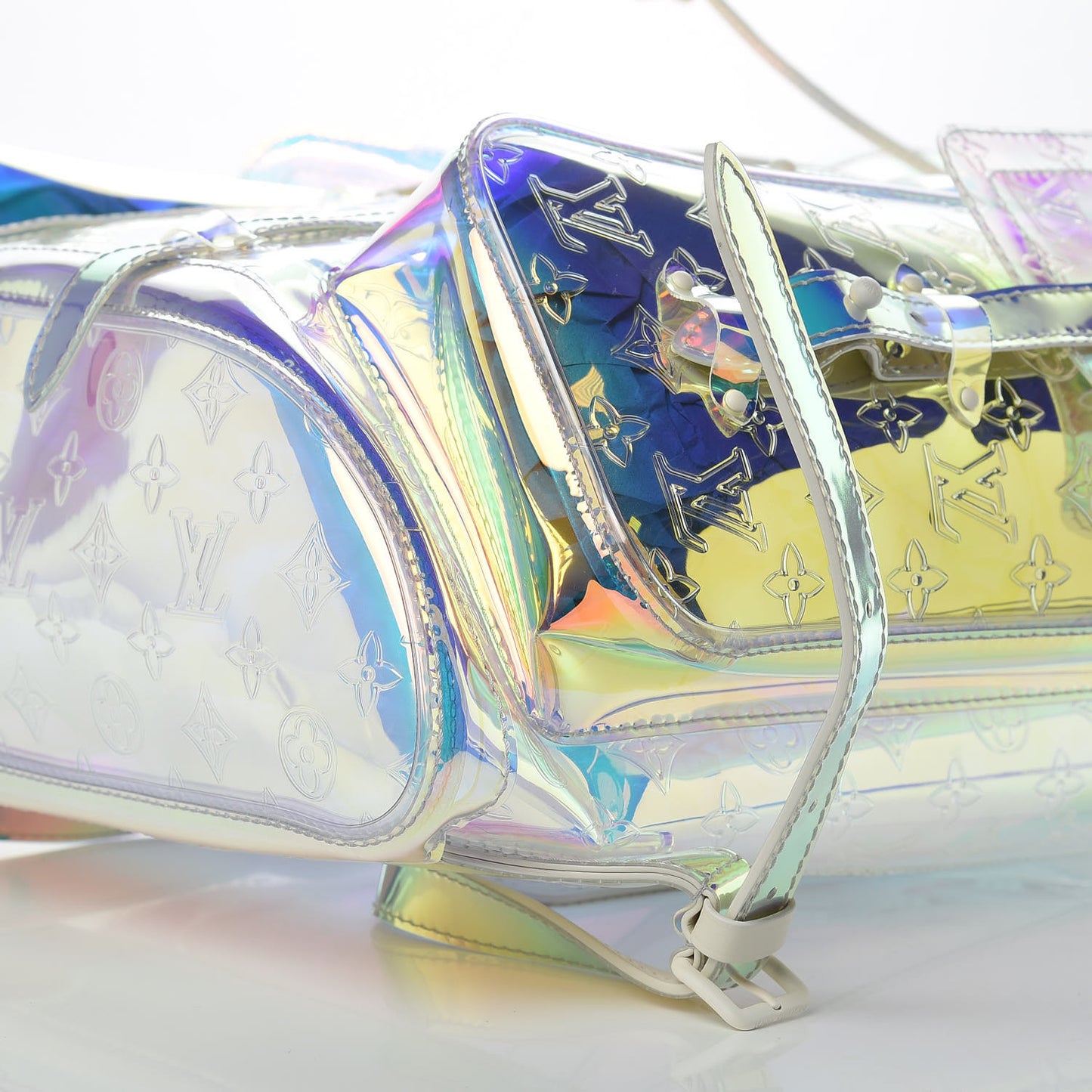 PVC Monogram Christopher Backpack GM Iridescent Prism