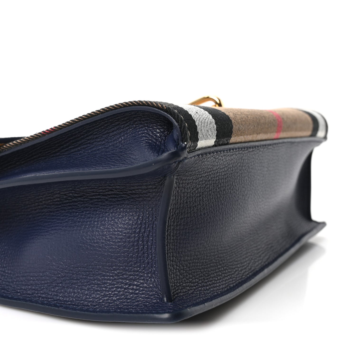 Derby Calfskin House Check Small Macken Crossbody Bag Regency Blue
