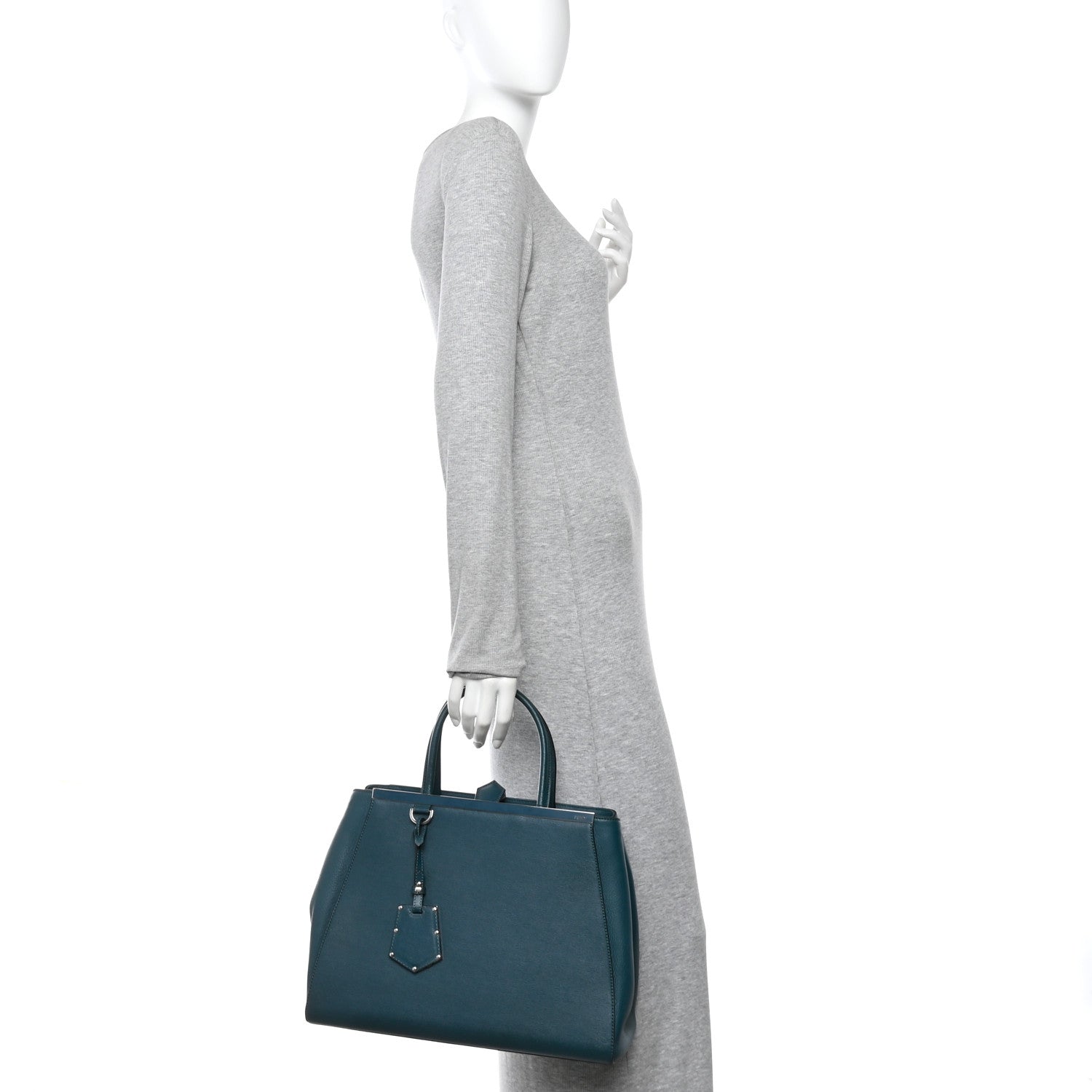 Fendi Vitello Elite Regular 2Jours Tote Oceano 2 of 10