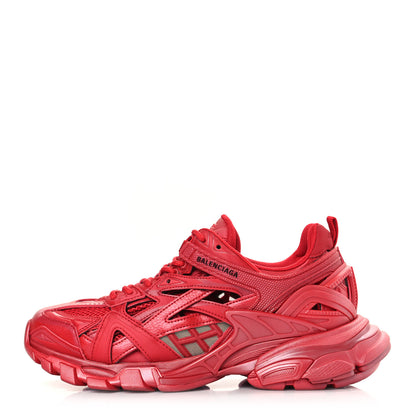 Balenciaga Rubber Mesh Pearlescent Mens Track.2 Open Sneakers 40 Red 1 of 7